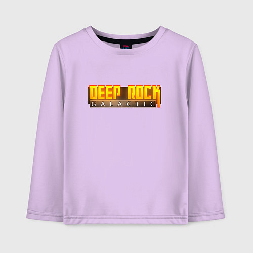 Детский лонгслив Deep Rock Galactic logo / Лаванда – фото 1