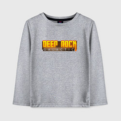 Лонгслив хлопковый детский Deep Rock Galactic logo, цвет: меланж