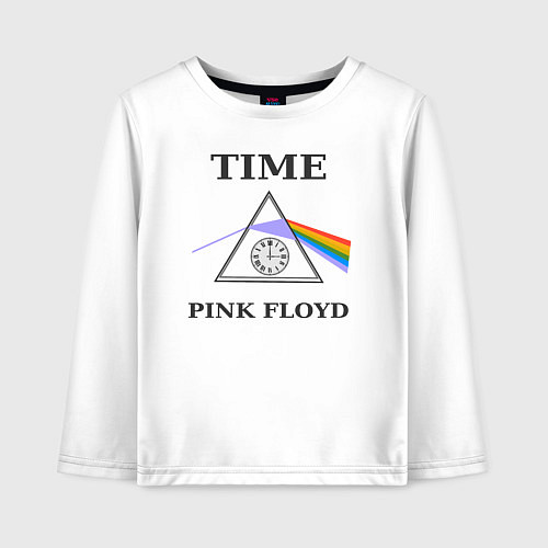 Детский лонгслив Время Пинк Флойд рок / Белый – фото 1