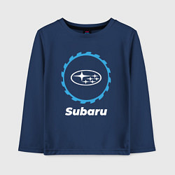 Лонгслив хлопковый детский Subaru в стиле Top Gear, цвет: тёмно-синий