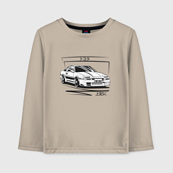 Лонгслив хлопковый детский Toyota Supra MK3, цвет: миндальный