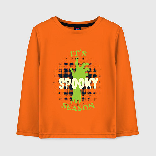 Детский лонгслив Its spooky season / Оранжевый – фото 1