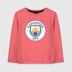 Лонгслив хлопковый детский Manchester City FC, цвет: коралловый