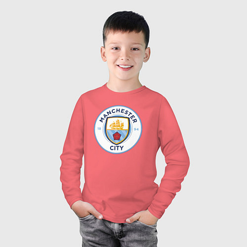 Детский лонгслив Manchester City FC / Коралловый – фото 3