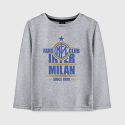 Лонгслив хлопковый детский Inter Milan fans club, цвет: меланж
