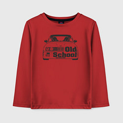 Лонгслив хлопковый детский BMW old school, цвет: красный