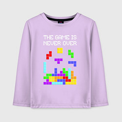 Детский лонгслив Tetris - the game is never over