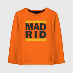 Лонгслив хлопковый детский Run Real Madrid, цвет: оранжевый