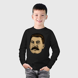 Лонгслив хлопковый детский Сталин СССР, цвет: черный — фото 2