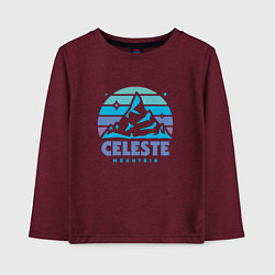 Лонгслив хлопковый детский Celeste mountain, цвет: меланж-бордовый