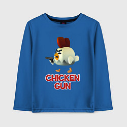 Лонгслив хлопковый детский Chicken Gun chick, цвет: синий