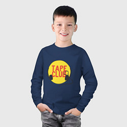 Лонгслив хлопковый детский Tape club, цвет: тёмно-синий — фото 2