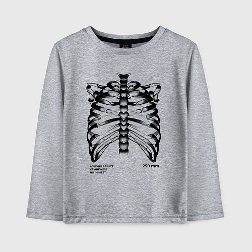 Детский лонгслив Agnong resuct black / Меланж – фото 1