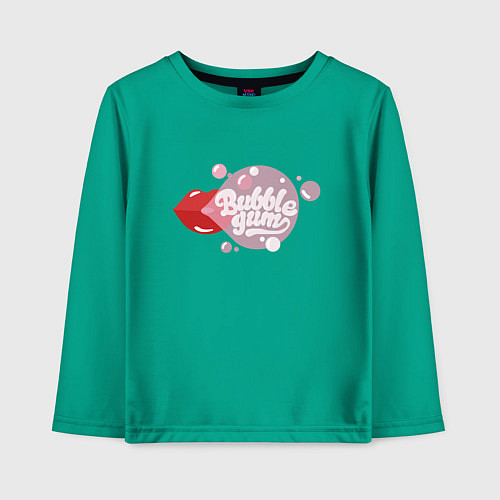 Детский лонгслив Жевачка / Зеленый – фото 1
