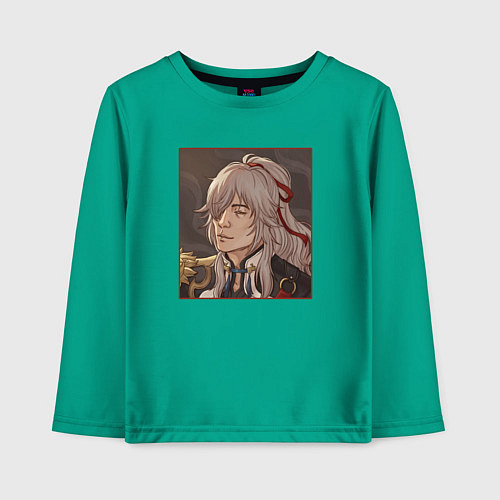 Детский лонгслив Цзин Юань / Зеленый – фото 1