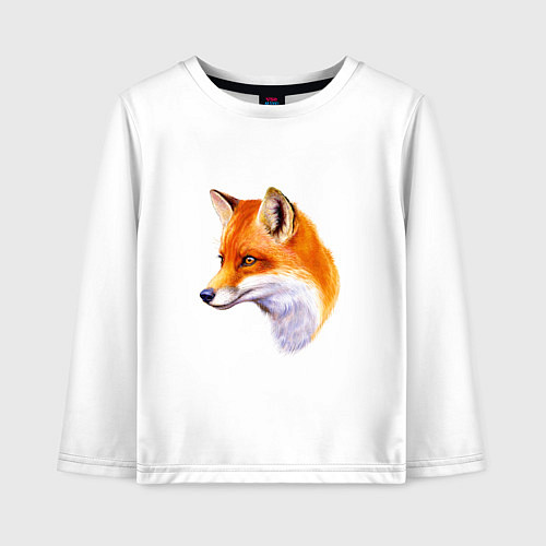 Детский лонгслив Лисичка красавица / Белый – фото 1
