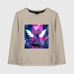 Детский лонгслив Милая аниме школьница-ангел