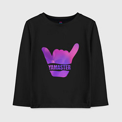 Лонгслив хлопковый детский Yamaster Gradient, цвет: черный