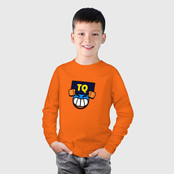 Лонгслив хлопковый детский Значок болельщика TQ Brawl Stars, цвет: оранжевый — фото 2