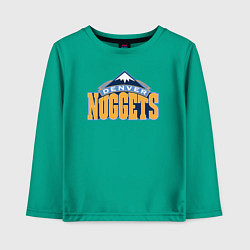 Лонгслив хлопковый детский Denver Nuggets, цвет: зеленый
