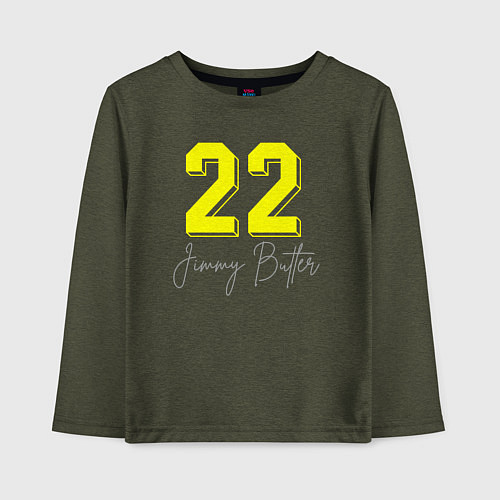 Детский лонгслив Джимми Батлер / Меланж-хаки – фото 1