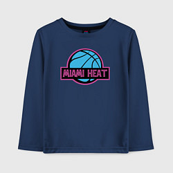 Лонгслив хлопковый детский Miami Heat team, цвет: тёмно-синий