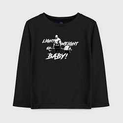 Лонгслив хлопковый детский Yeah buddy light weight, цвет: черный