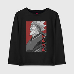 Лонгслив хлопковый детский Торкель, цвет: черный