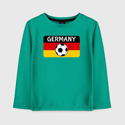 Детский лонгслив Football Germany / Зеленый – фото 1