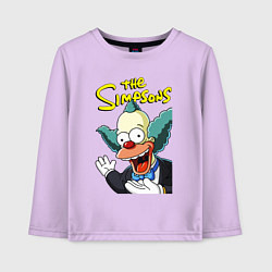 Лонгслив хлопковый детский Krusty the clown, цвет: лаванда