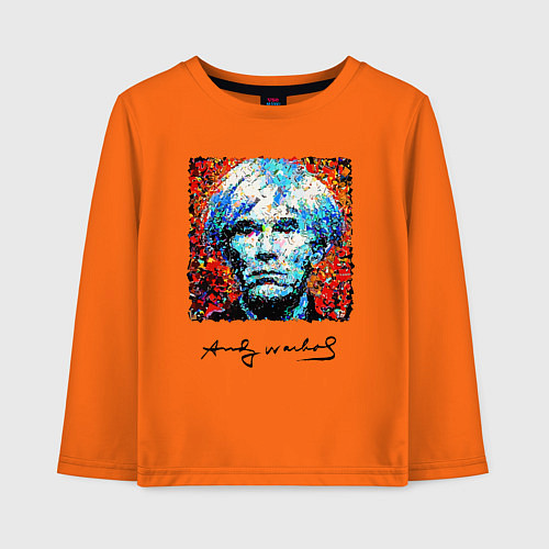 Детский лонгслив Andy Warhol - celebrity / Оранжевый – фото 1