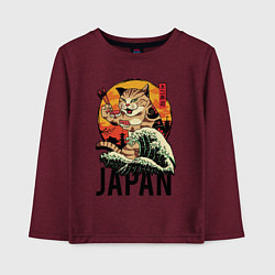 Детский лонгслив Japan sushi cat