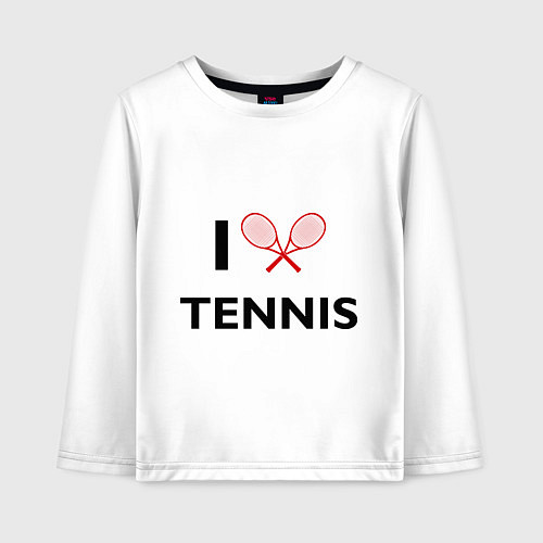 Детский лонгслив I Love Tennis / Белый – фото 1