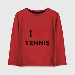 Лонгслив хлопковый детский I Love Tennis, цвет: красный