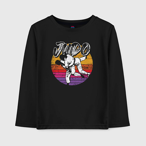 Детский лонгслив Стиль дзюдо / Черный – фото 1