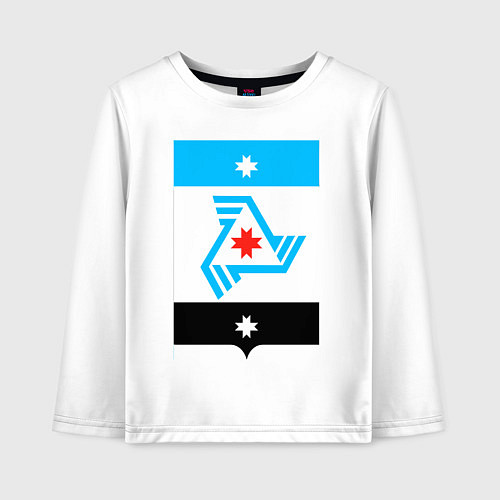 Детский лонгслив Балезинский район / Белый – фото 1