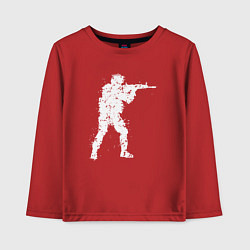 Лонгслив хлопковый детский Soldier counter strike, цвет: красный