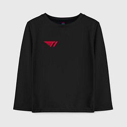 Лонгслив хлопковый детский T1 red, цвет: черный