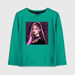 Детский лонгслив Blackpink Jennie аниме рисунок