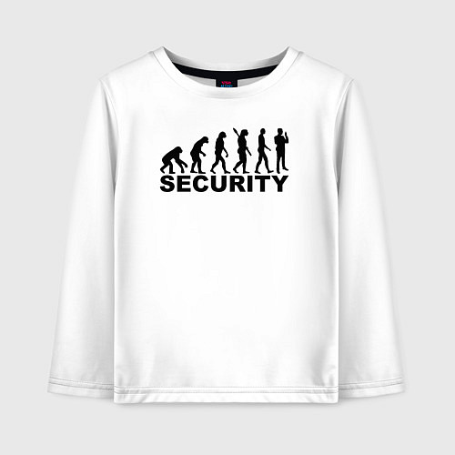 Детский лонгслив Секьюрити / Белый – фото 1