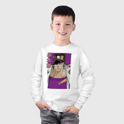 Лонгслив хлопковый детский Джотаро, цвет: белый — фото 2