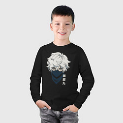 Лонгслив хлопковый детский Габимару, цвет: черный — фото 2
