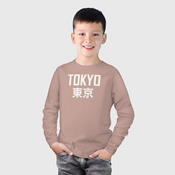 Лонгслив хлопковый детский Japan - Tokyo, цвет: пыльно-розовый — фото 2
