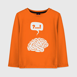 Лонгслив хлопковый детский Штурм мозга, цвет: оранжевый