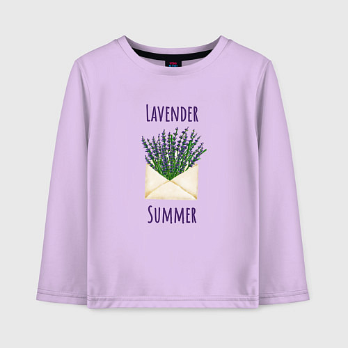 Детский лонгслив Lavender Summer - букет лаванды в конверте / Лаванда – фото 1