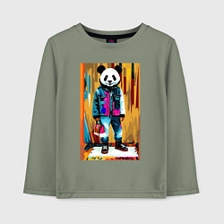 Детский лонгслив Funny panda - pop art