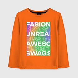 Лонгслив хлопковый детский Fasion-Style, цвет: оранжевый
