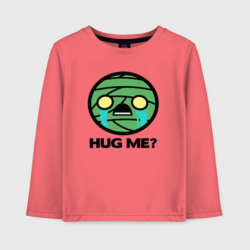 Детский лонгслив Обнимешь меня / Коралловый – фото 1