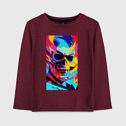 Детский лонгслив Cool skull - pop art