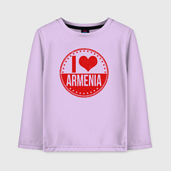 Лонгслив хлопковый детский Love Armenia, цвет: лаванда